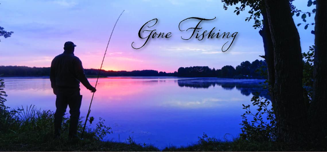 Gone Fishing Blue